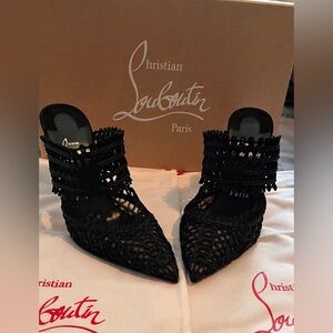 Christian Louboutin Black Intricate Heels